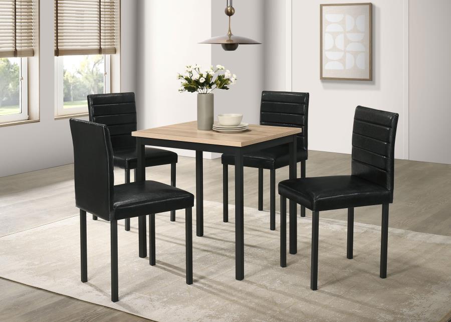Modal Additional Images for Garza Upholstered Dining Side Chair Black (Set of 4)