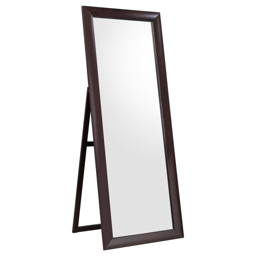 Phoenix 30 x 76 Inch Wood Framed Standing Mirror Cappuccino (image for) Phoenix 30 x 76 Inch Wood Framed Standing Mirror Cappuccino