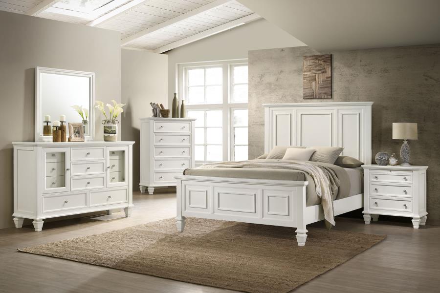 Sandy Beach 5-piece Queen Bedroom Set Cream White (image for) Sandy Beach 5-piece Queen Bedroom Set Cream White