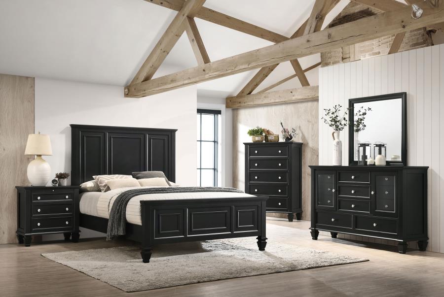 Sandy Beach 5-piece Queen Bedroom Set Black (image for) Sandy Beach 5-piece Queen Bedroom Set Black