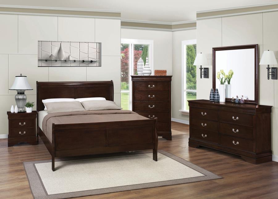 Louis Philippe 5-piece Full Bedroom Set Cappuccino (image for) Louis Philippe 5-piece Full Bedroom Set Cappuccino