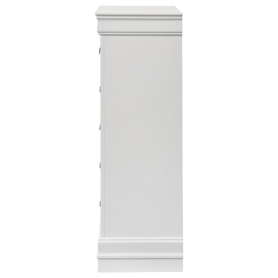 Louis Philippe 5-drawer Bedroom Chest White