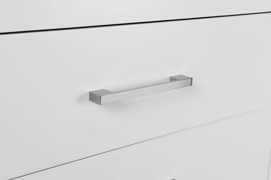 Jessica 5-piece Queen LED Bedroom Set Cream White