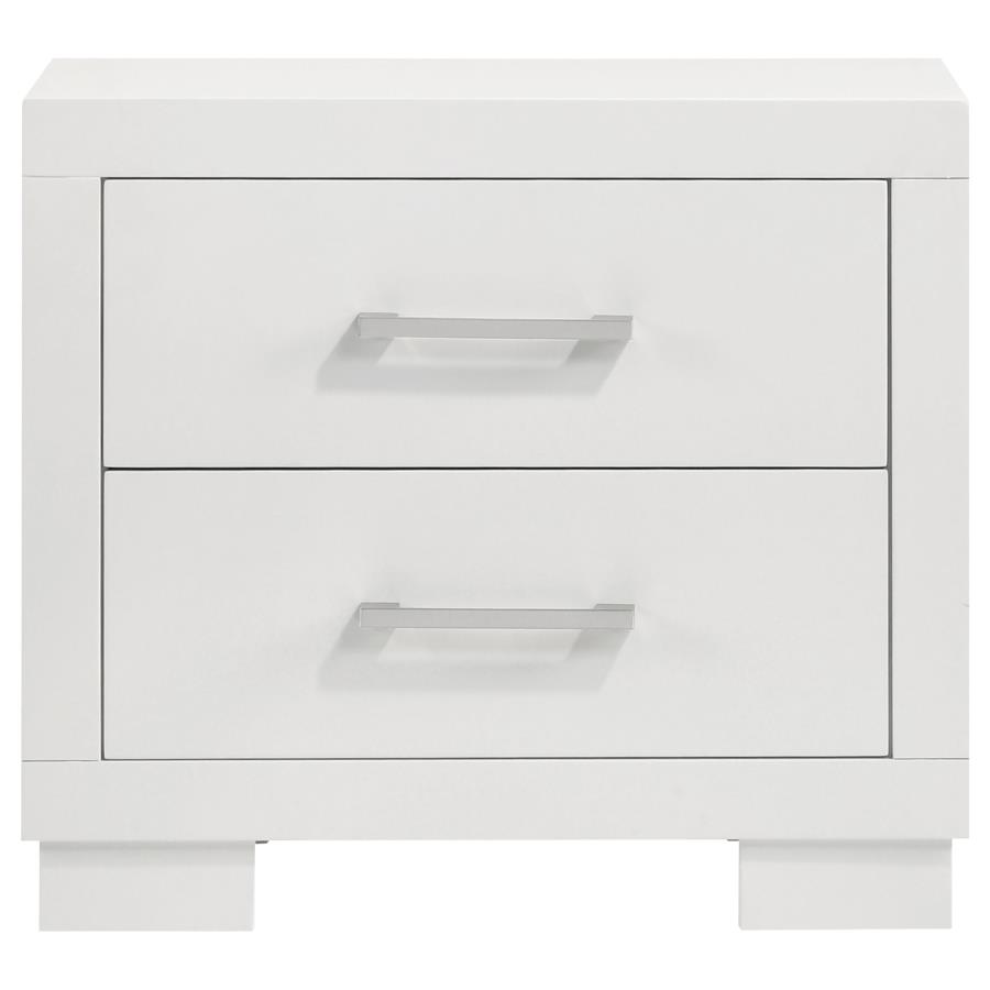 Jessica 2-drawer Nightstand Snow White