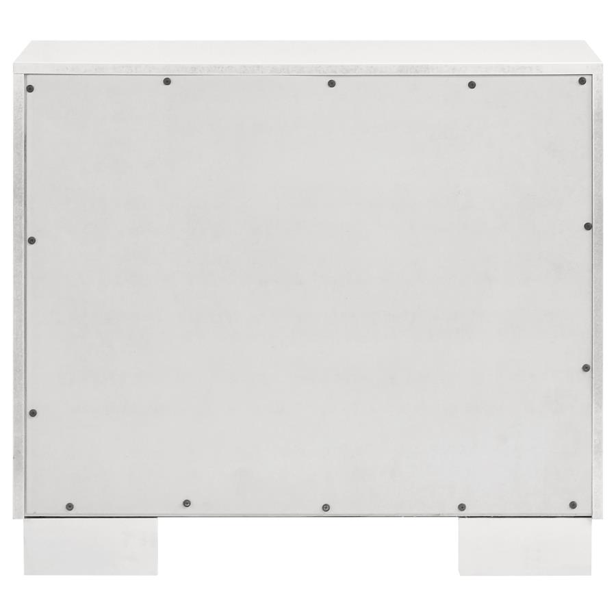 Jessica 2-drawer Nightstand Snow White