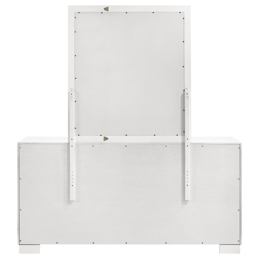 Jessica 6-drawer Dresser with Mirror Snow White