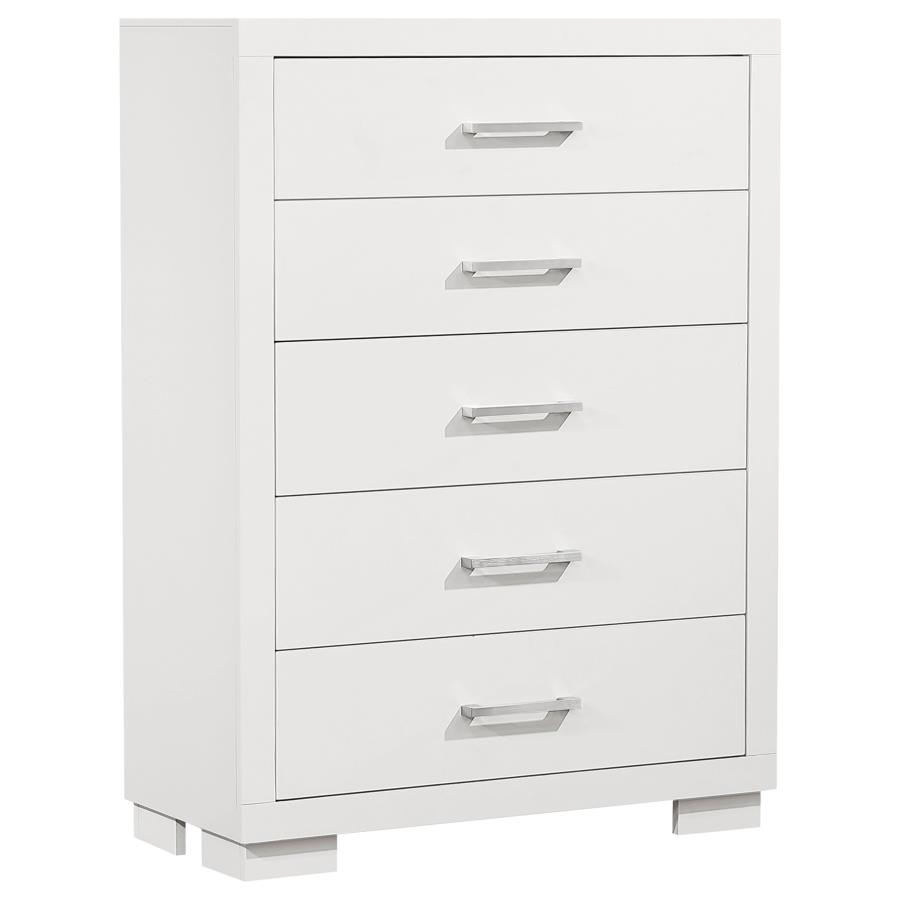 (image for) Jessica 5-drawer Bedroom Chest Snow White