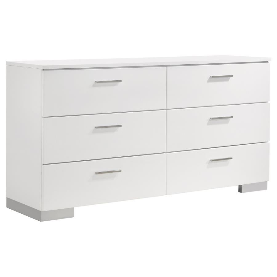 Felicity 4-piece Queen Platform Bedroom Set White