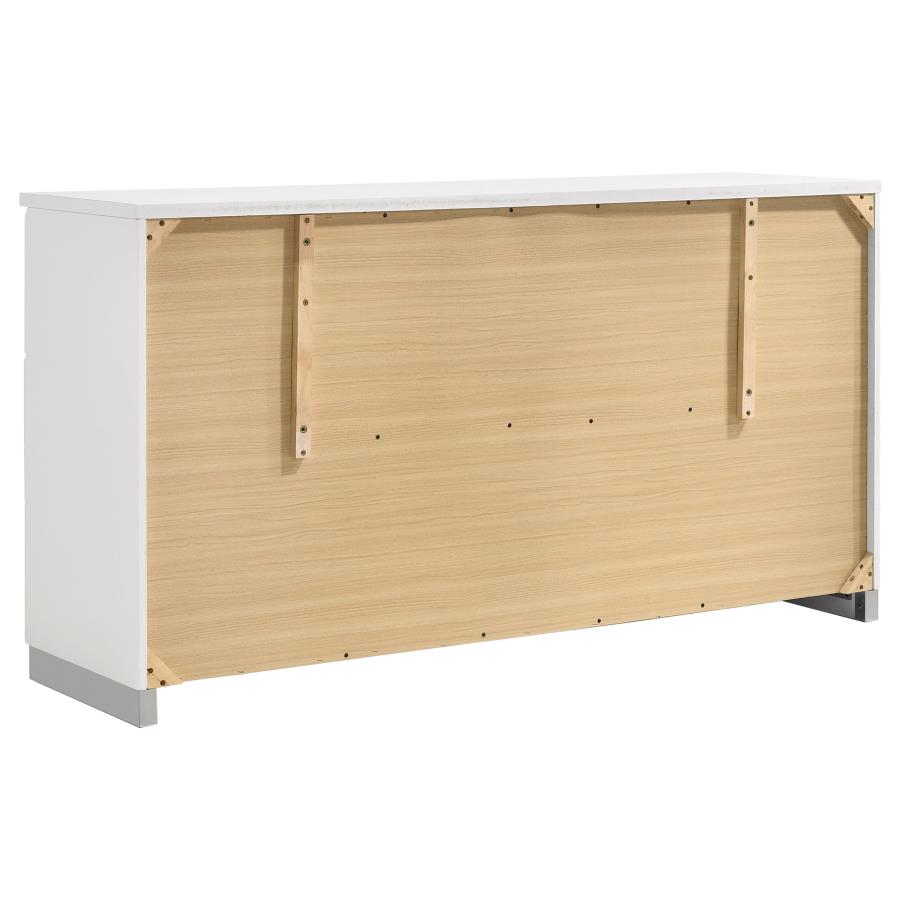 Felicity 4-piece California King Bedroom Set White High Gloss