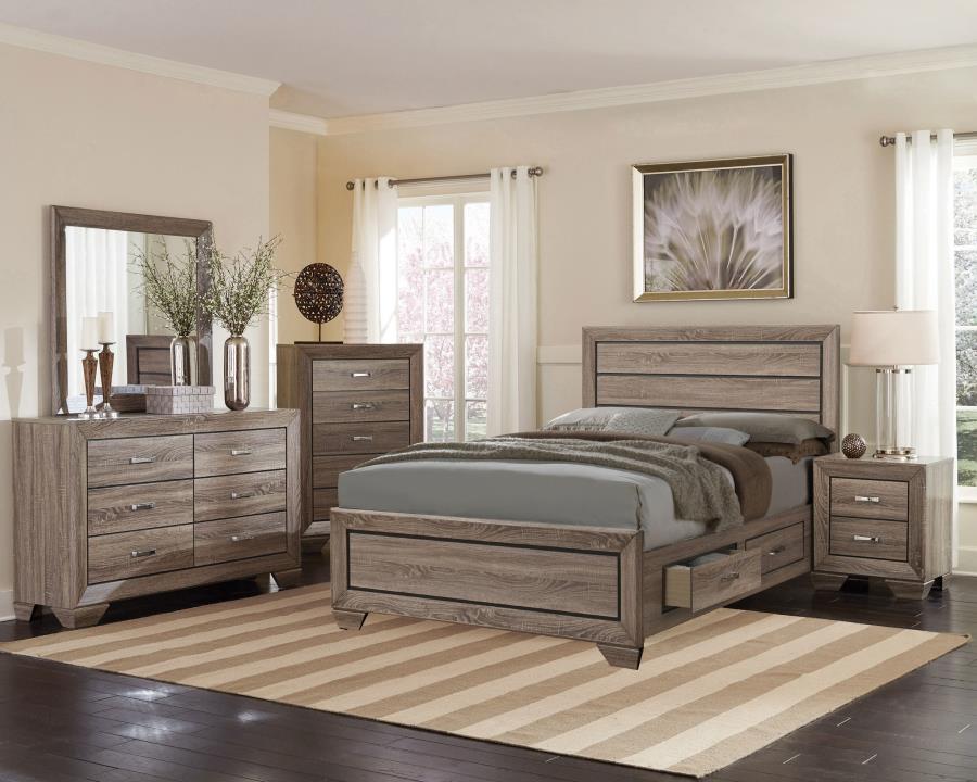 Modal Additional Images for Kauffman Wood Eastern King Storage Panel Bed Washed Taupe