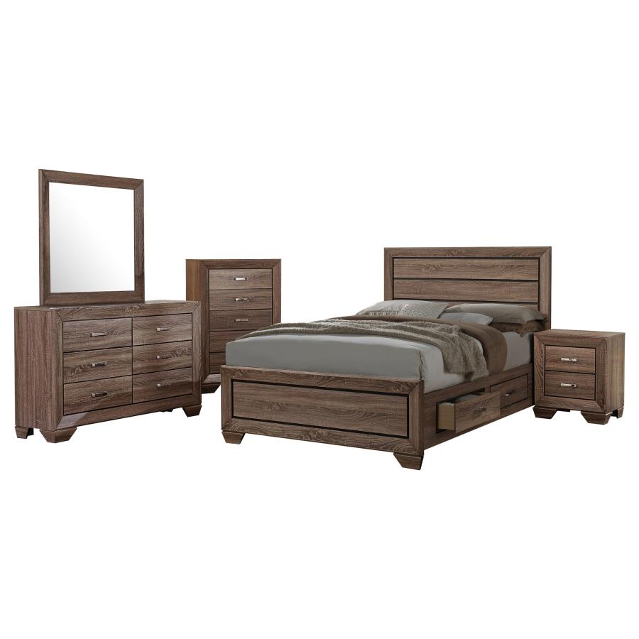 Kauffman 5-piece California King Bedroom Set Washed Taupe (image for) Kauffman 5-piece California King Bedroom Set Washed Taupe