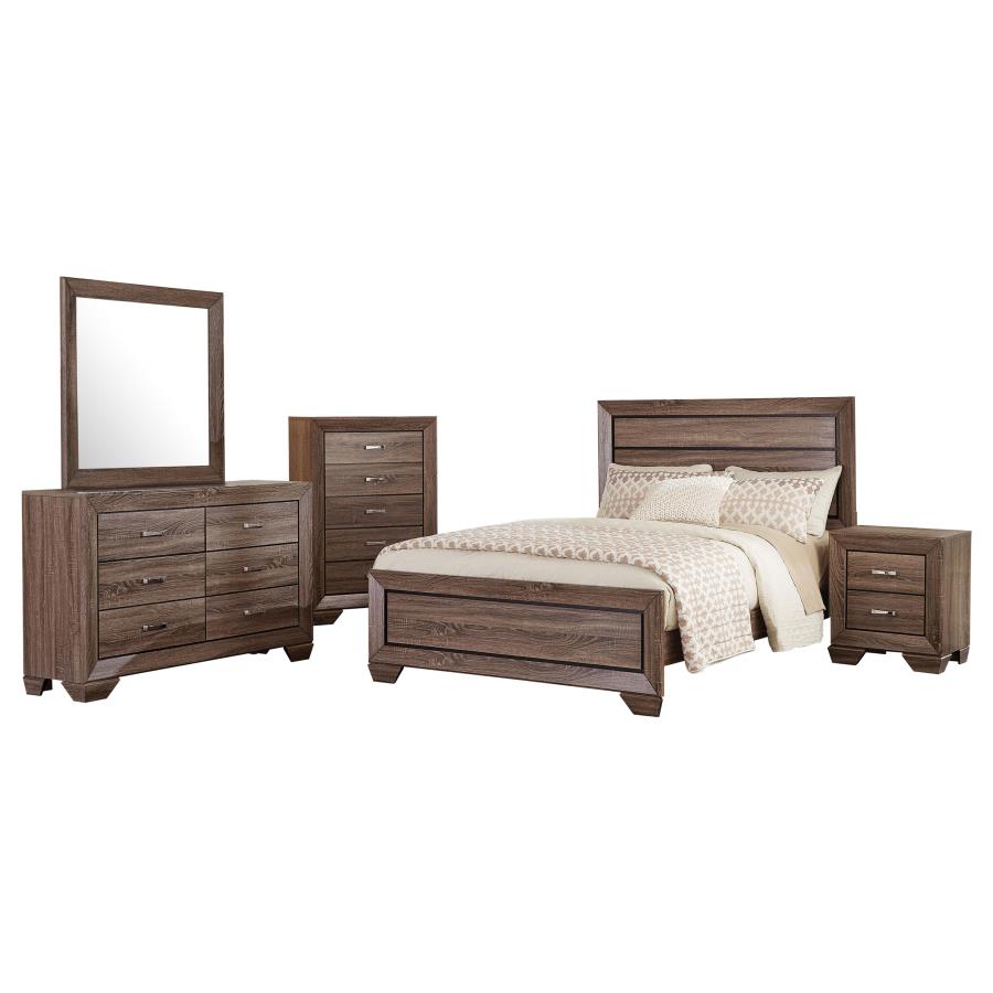 Kauffman 5-piece California King Bedroom Set Washed Taupe (image for) Kauffman 5-piece California King Bedroom Set Washed Taupe