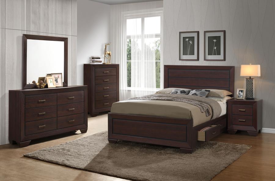 Modal Additional Images for Kauffman Wood California King Storage Panel Bed Dark Cocoa