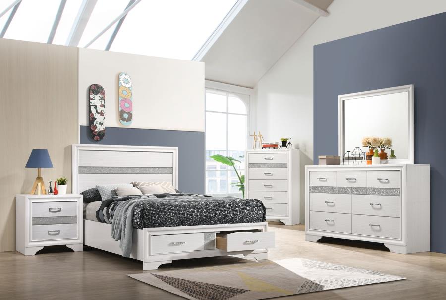 Miranda 5-piece Full Bedroom Set White (image for) Miranda 5-piece Full Bedroom Set White