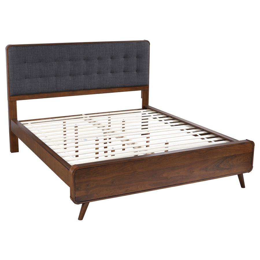(image for) Robyn Wood California King Platform Bed Dark Walnut