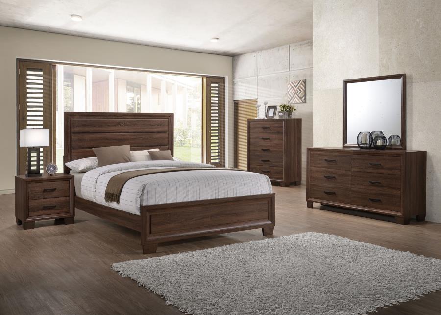 Brandon 5-piece Queen Bedroom Set Warm Brown (image for) Brandon 5-piece Queen Bedroom Set Warm Brown