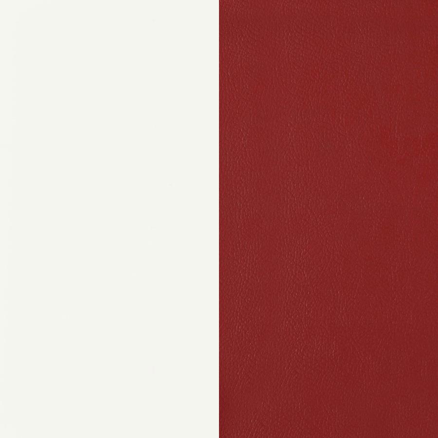 Retro 5-piece Oval Dining Table Set White and Red