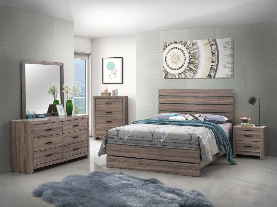 Brantford 5-piece Eastern King Bedroom Set Barrel Oak (image for) Brantford 5-piece Eastern King Bedroom Set Barrel Oak