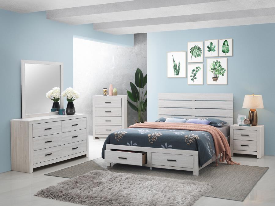 Brantford 5-piece Queen Bedroom Set Coastal White (image for) Brantford 5-piece Queen Bedroom Set Coastal White