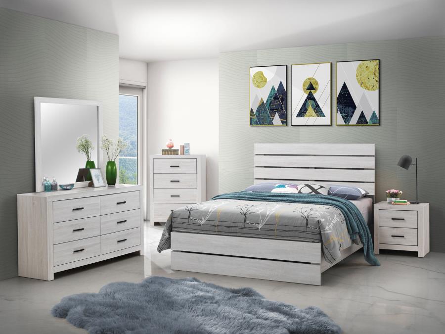 Brantford 5-piece Queen Bedroom Set Coastal White (image for) Brantford 5-piece Queen Bedroom Set Coastal White