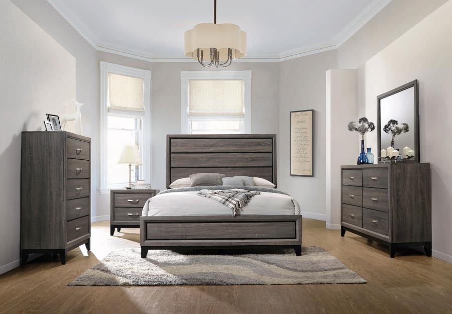 Watson 5-piece Queen Bedroom Set Grey Oak (image for) Watson 5-piece Queen Bedroom Set Grey Oak