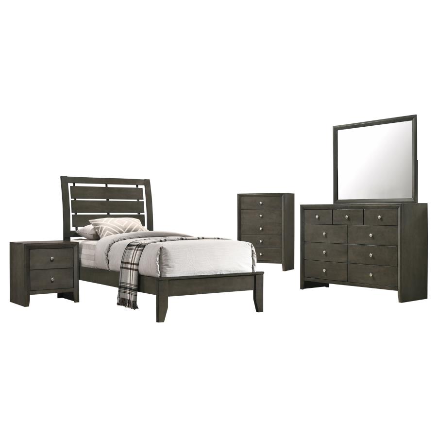 Serenity 5-piece Twin Bedroom Set Mod Grey (image for) Serenity 5-piece Twin Bedroom Set Mod Grey