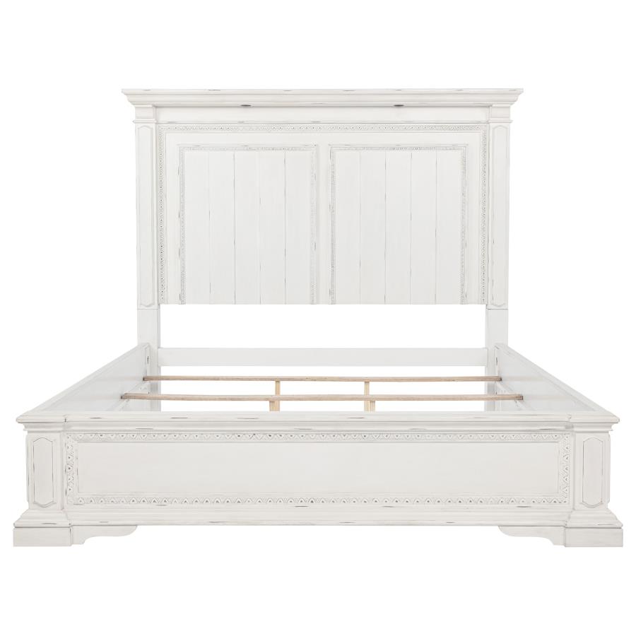 McKinney California King LED Light Panel Bed Vintage White