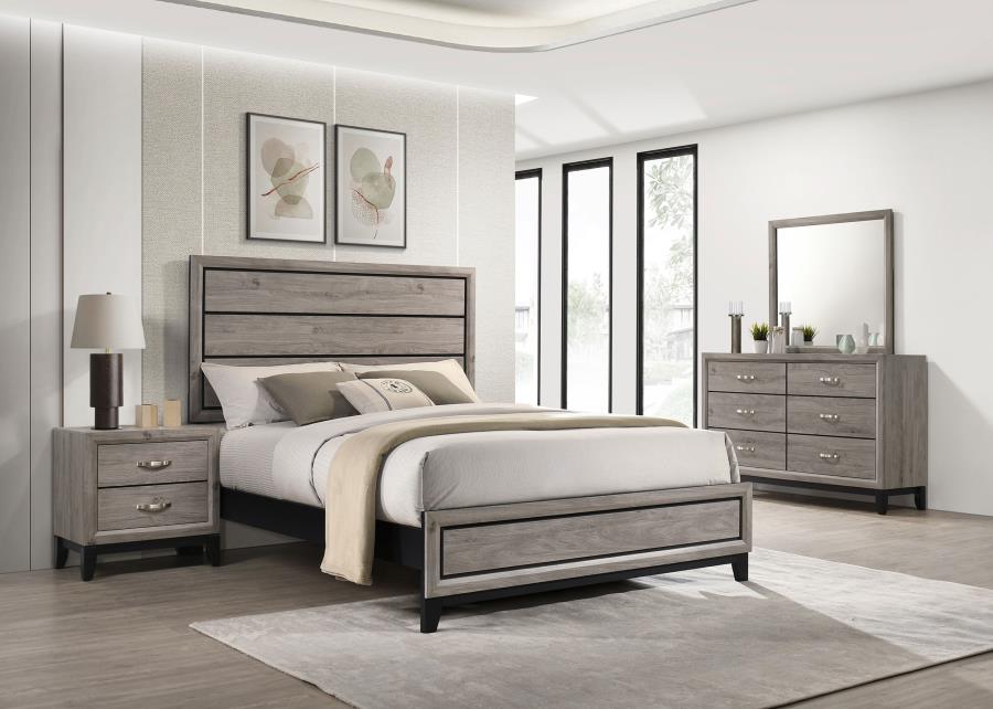 (image for) Watson Four-piece Full Bedroom Set Light Taupe