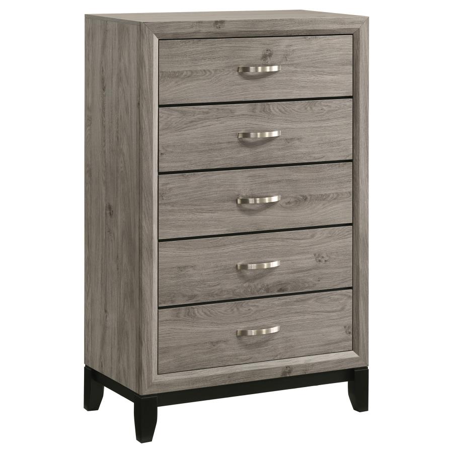 Watson Five-piece Full Bedroom Set Light Taupe