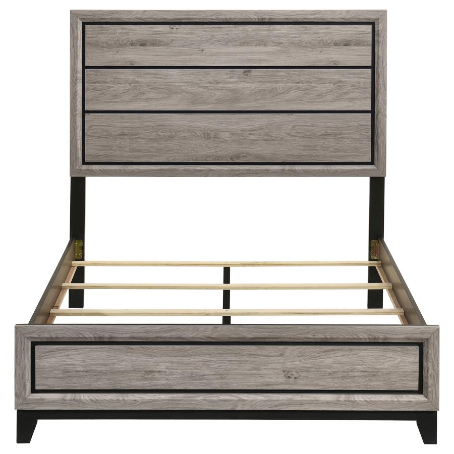 Watson Wood Full Panel Bed Light Taupe