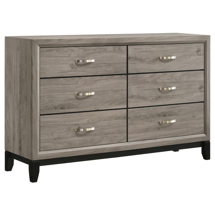 Watson Five-piece Eastern King Bedroom Set Light Taupe
