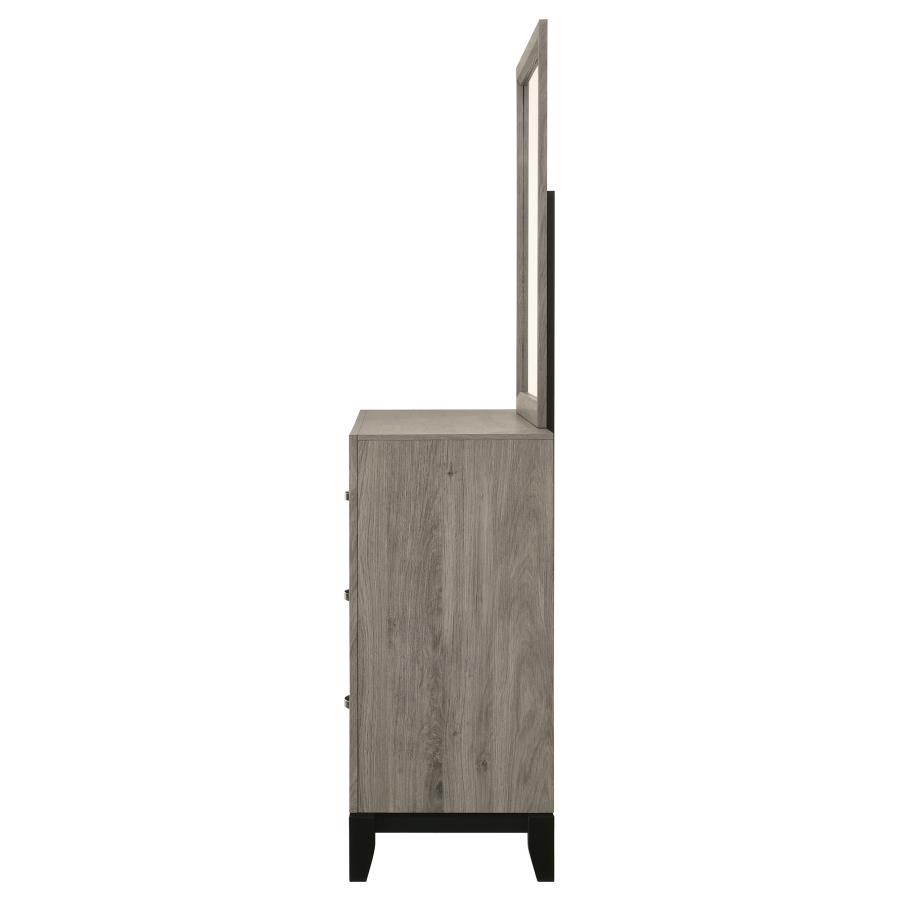 Watson 6-drawer Bedroom Dresser and Mirror Light Taupe
