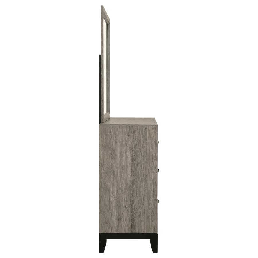 Watson 6-drawer Bedroom Dresser and Mirror Light Taupe