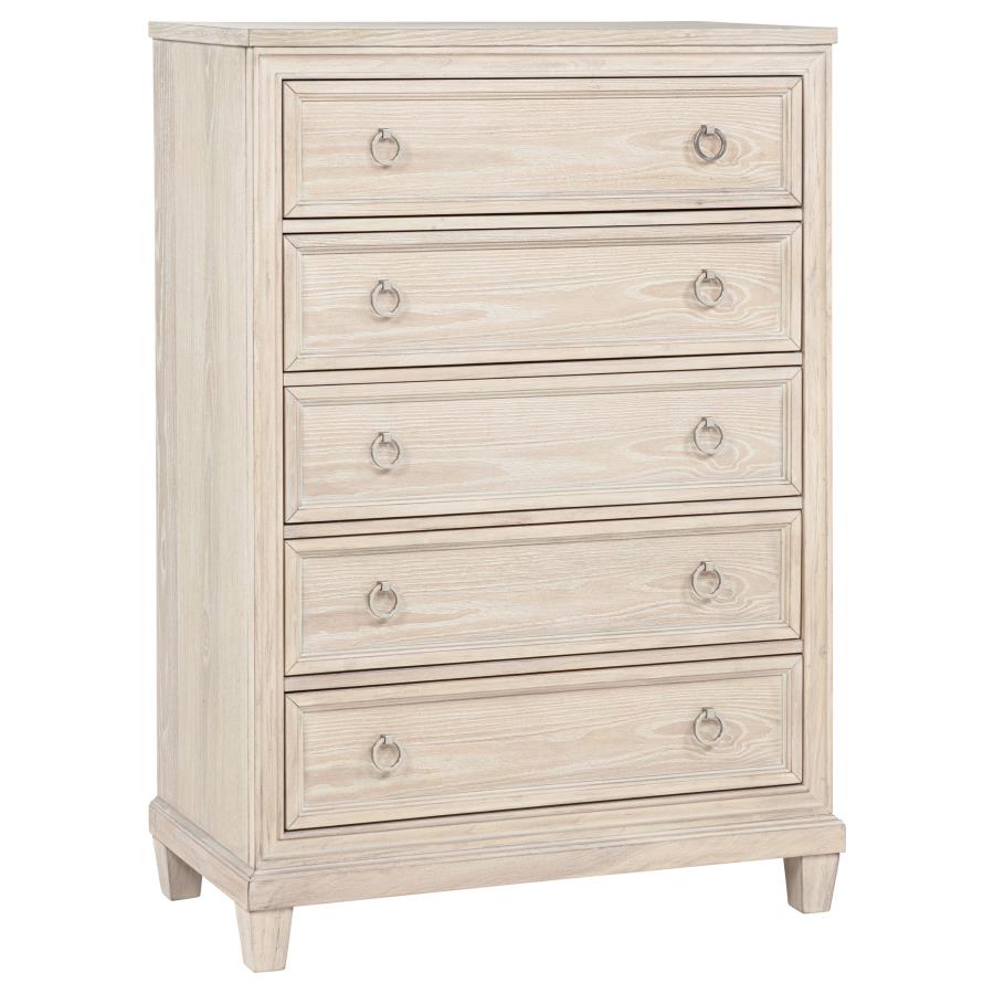 (image for) Pembroke 5-drawer Chest of Drawers Washed Oak