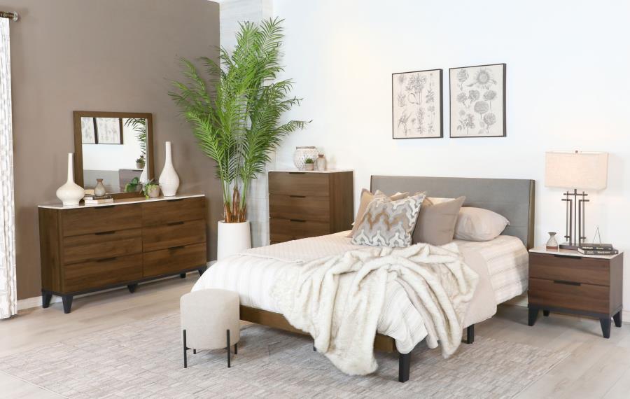 Mays 5-piece Eastern King Bedroom Set Walnut (image for) Mays 5-piece Eastern King Bedroom Set Walnut