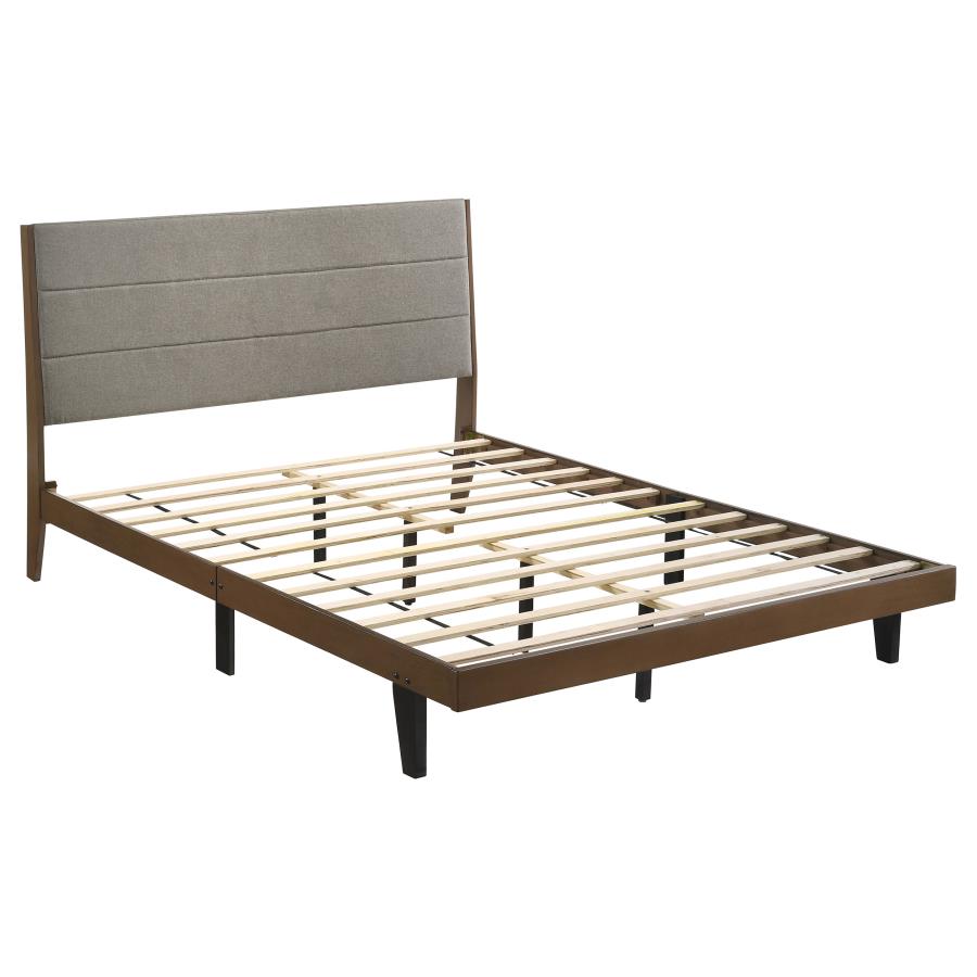 Mays Wood Eastern King Panel Bed Walnut (image for) Mays Wood Eastern King Panel Bed Walnut
