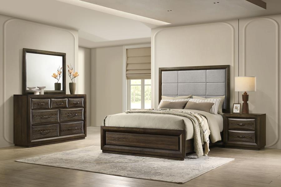 (image for) Atlas 4-piece California King Bedroom Set Dark Oak