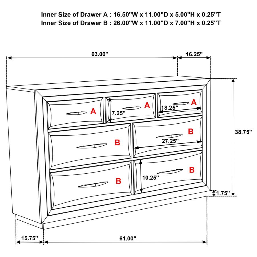 Atlas 4-piece California King Bedroom Set Dark Oak