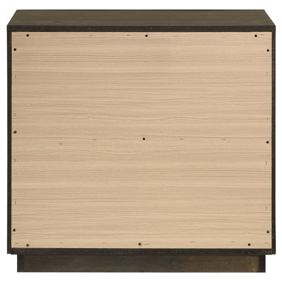 Atlas 2-drawer Bedroom Nightstand Bedside Table Dark Oak