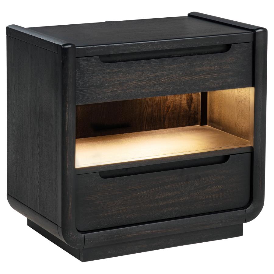 Leandro 5-piece Eastern King Bedroom Set Burnished Black