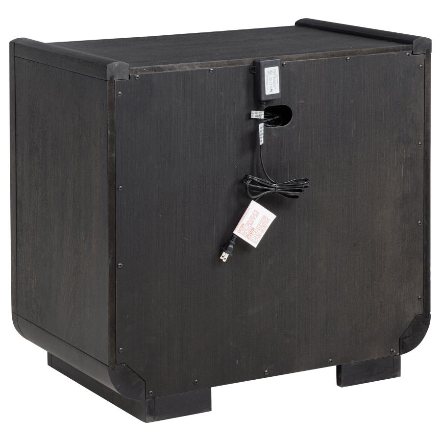 Leandro 4-piece Queen Bedroom Set Burnished Black