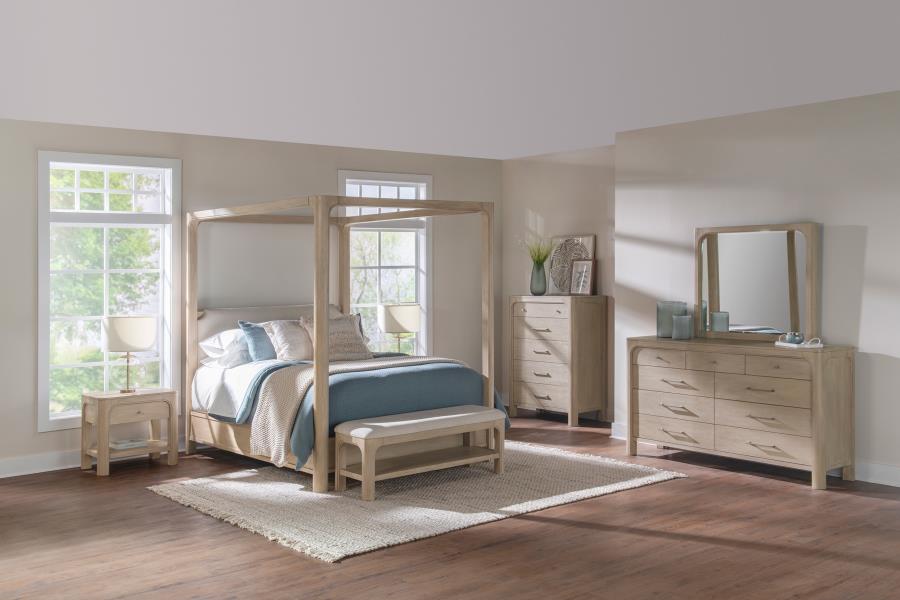(image for) Solano 5-piece Eastern King Bedroom Set Weathered Mango
