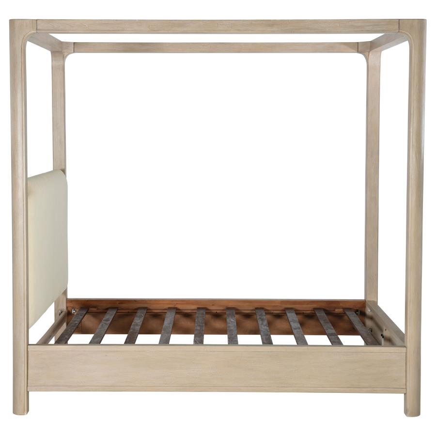 Solano 85-inch California King Canopy Bed Weathered Mango