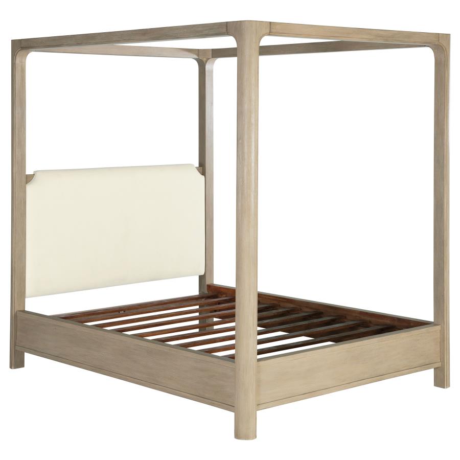 (image for) Solano 85-inch Queen Canopy Bed Weathered Mango
