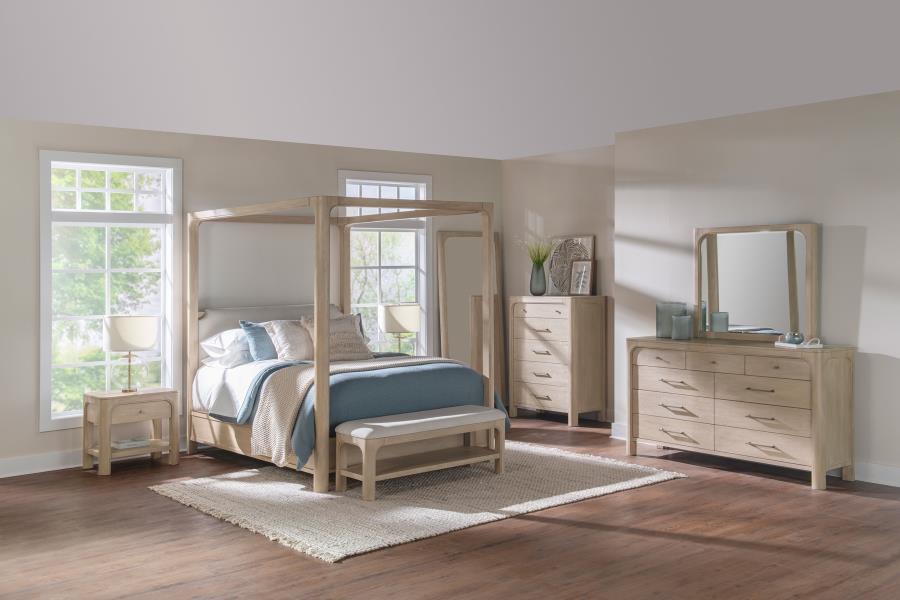 Modal Additional Images for Solano 85-inch Queen Canopy Bed Weathered Mango