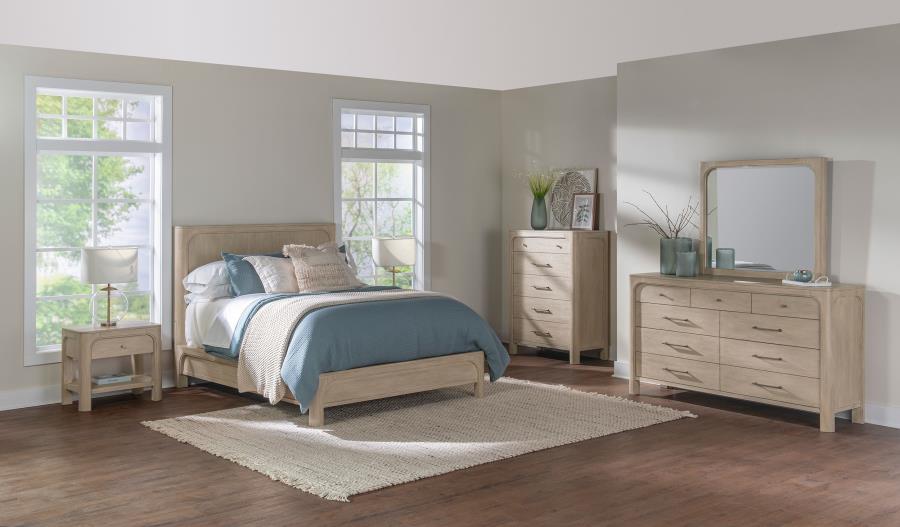 Modal Additional Images for Solano 56-inch Eastern King Panel Bed Weathered Mango