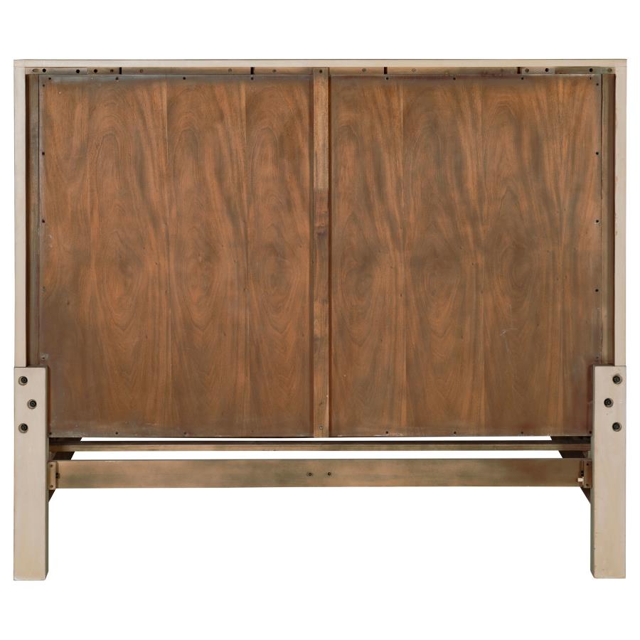 Solano 55-inch California King Panel Bed Weathered Mango