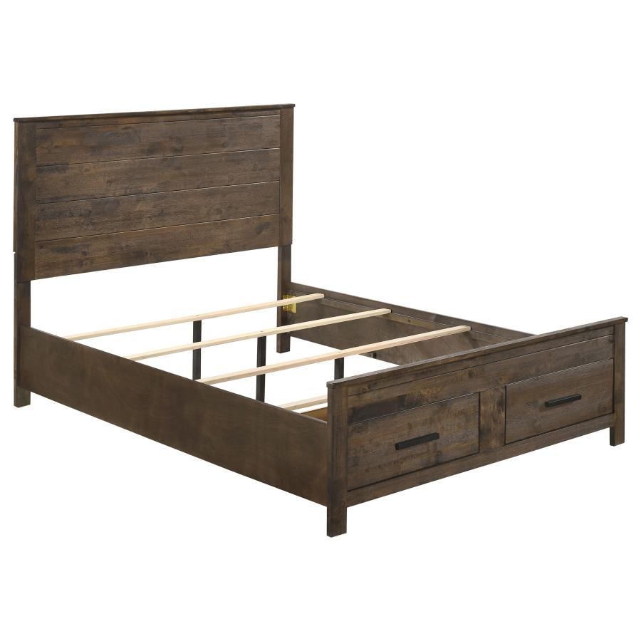 Woodmont Eastern King Storage Bed Rustic Golden Brown (image for) Woodmont Eastern King Storage Bed Rustic Golden Brown