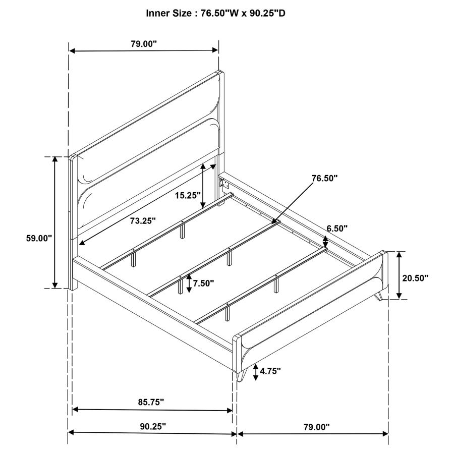 Bennett 5-piece California King Bedroom Set Light Oak