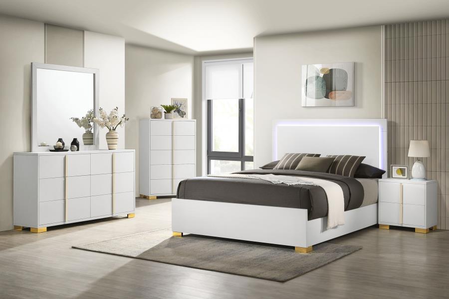 Marceline 5-piece Full Bedroom Set White (image for) Marceline 5-piece Full Bedroom Set White